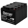 Mighty Max Battery 12V 22AH SLA Replaces Jump N Carry JNC105, JNC110, JNC1224 - 4 Pack ML22-12MP41125108116